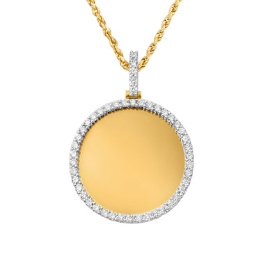 Medium Diamond Round Memory Pendant in 10k Yellow Gold 2.25 Ctw